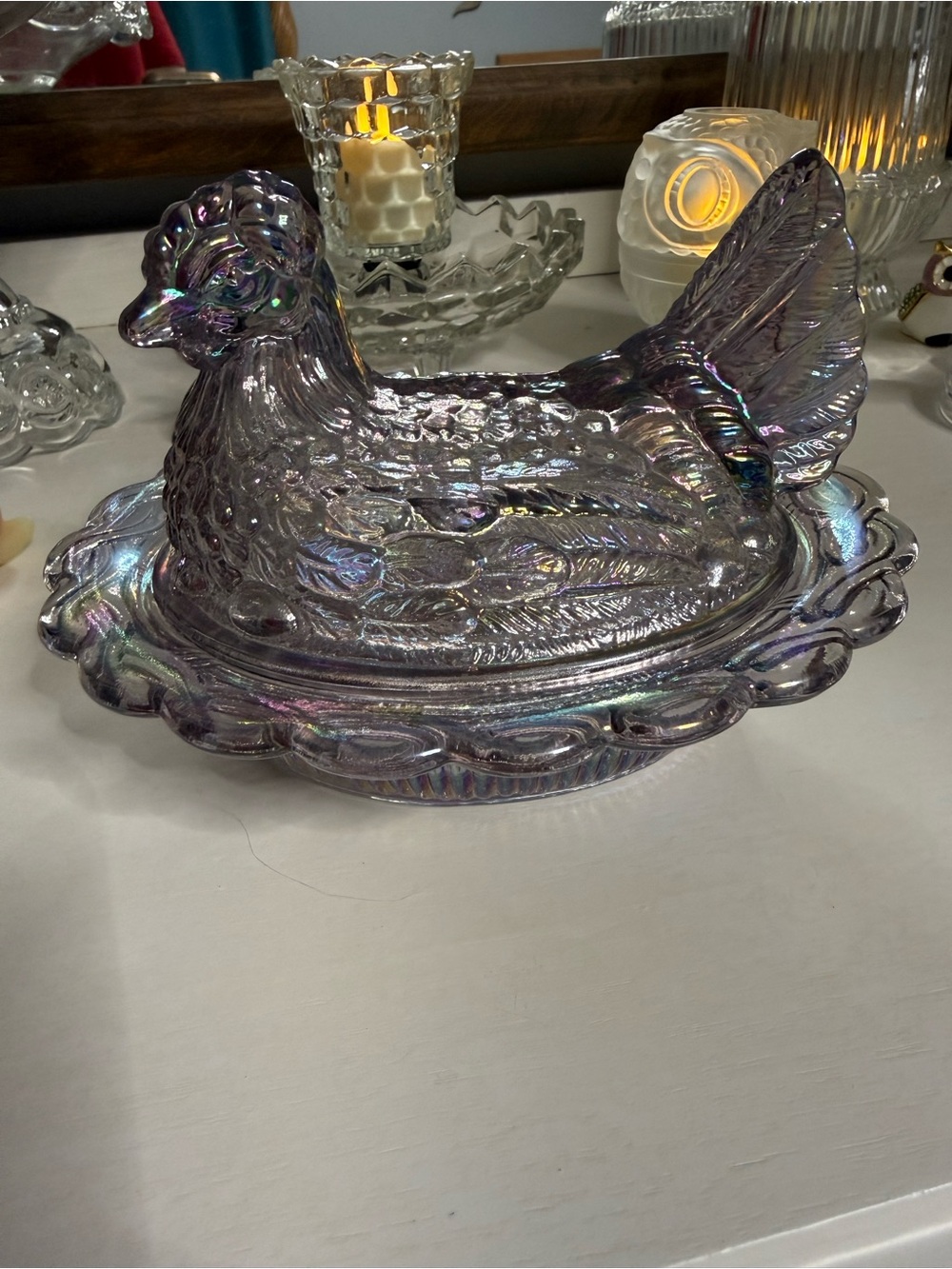 Mosser Plum Carnival hen on nest - Limited
